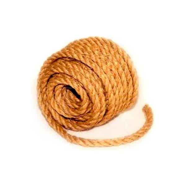 Jaydee Group Usa. BOEN Sisal 3-Strand Twisted Rope SLR1450 - 1/4in x 50' - 1 Lb. - Camel SLR-1450 - main